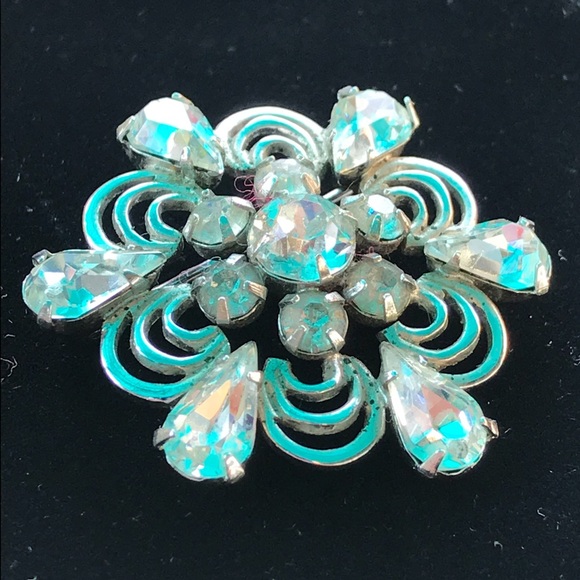 VTG Large Rhinestone Brooch - Picture 5 of 5
